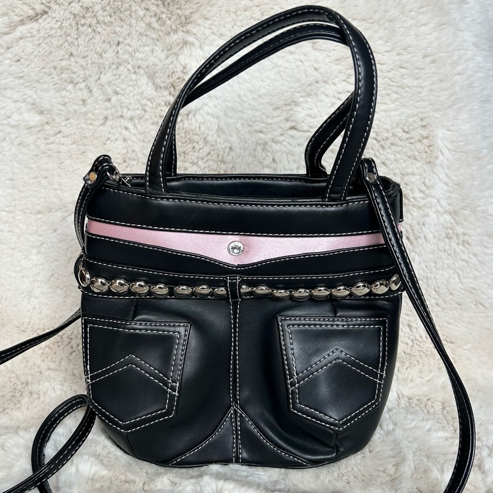 Y2K Faux Leather Pants ‘Butt’ Purse